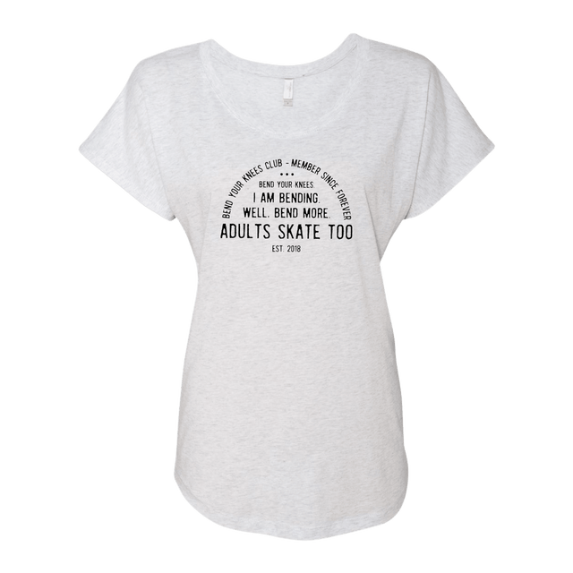 Bend Your Knees Club Dolman Tee - Adults Skate Too LLC