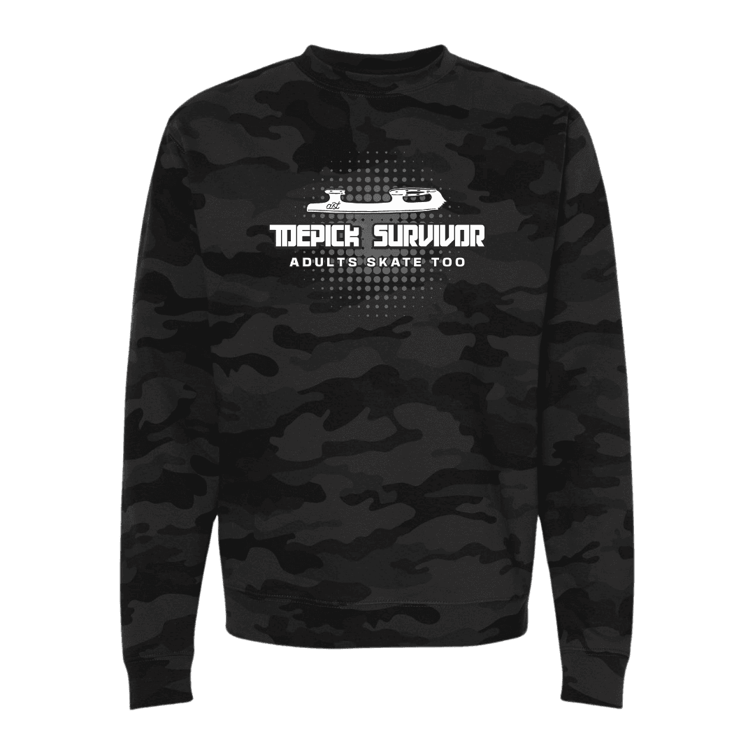 Toepick Survivor Camo Sweatshirt - Adults Skate Too LLC