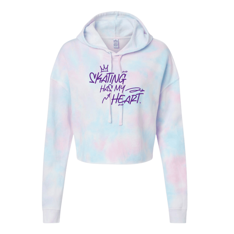 Skating Has My Heart Cotton Candy Hooded Crop