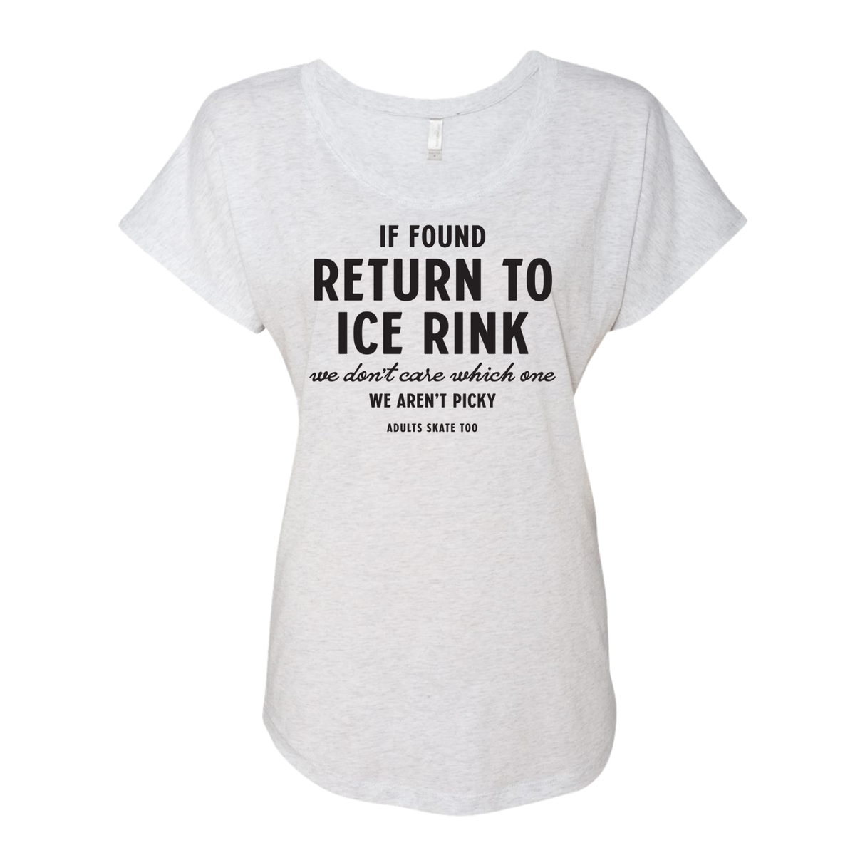 If Found Dolman Tee - Adults Skate Too LLC