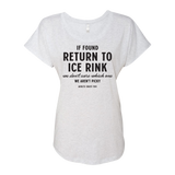 If Found Dolman Tee - Adults Skate Too LLC