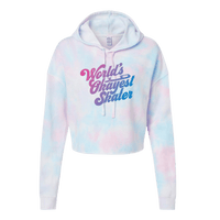 World's Okayest Skater Cotton Candy Hooded Crop