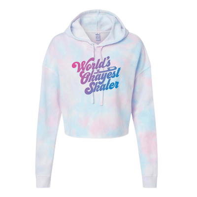 World's Okayest Skater Cotton Candy Hooded Crop