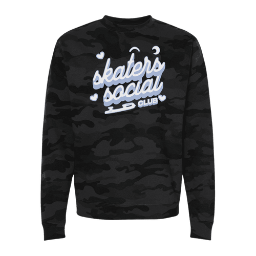 Social Club Camo Sweatshirt - Adults Skate Too LLC