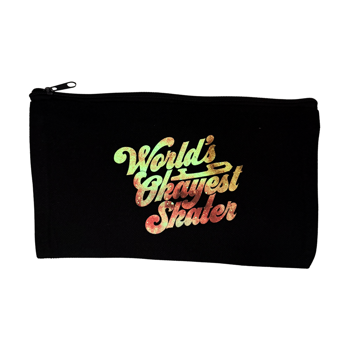 World's Okayest Skater Zip Pouch - Space Glow in the Dark - Adults Skate Too LLC