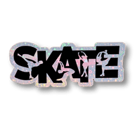 Skate Silhouettes Holographic Stickers