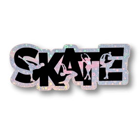 Skate Silhouettes Holographic Stickers