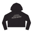 Introverted But Willing to Discuss Figure Skating Cropped Hoodie - Adults Skate Too LLC