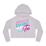 Retro Women’s Cropped Hooded Sweatshirt - Adults Skate Too LLC