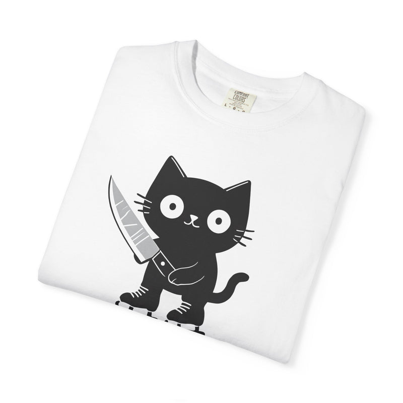 Knife Shoes Cat T-Shirt