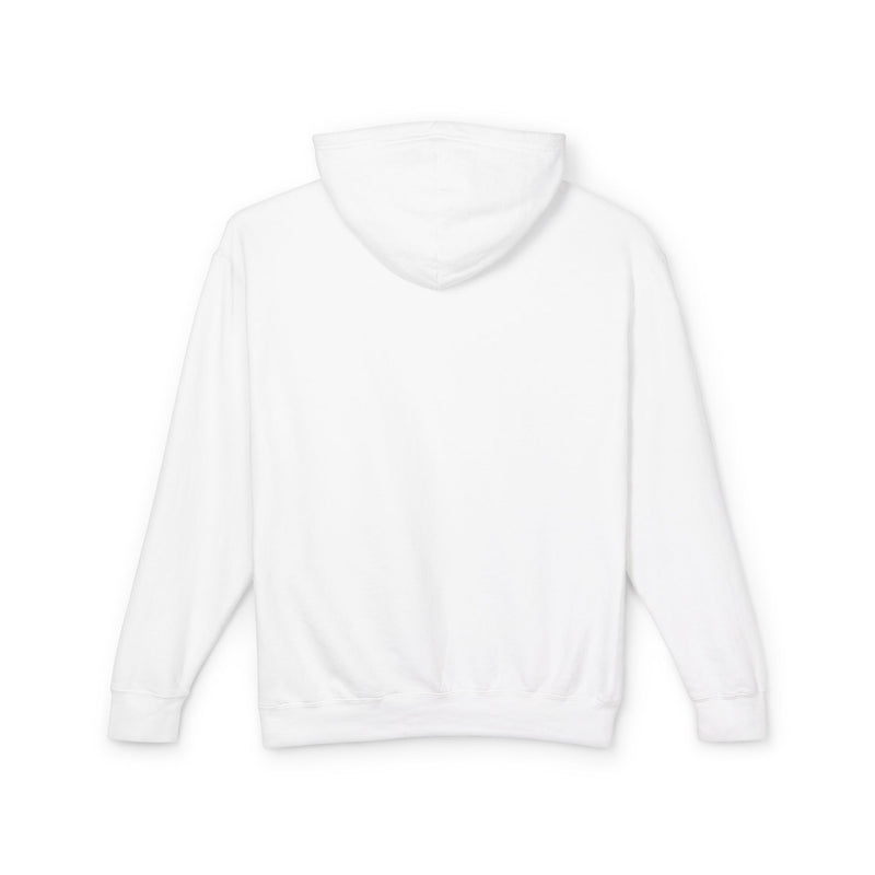 White hoodie on a light gray background