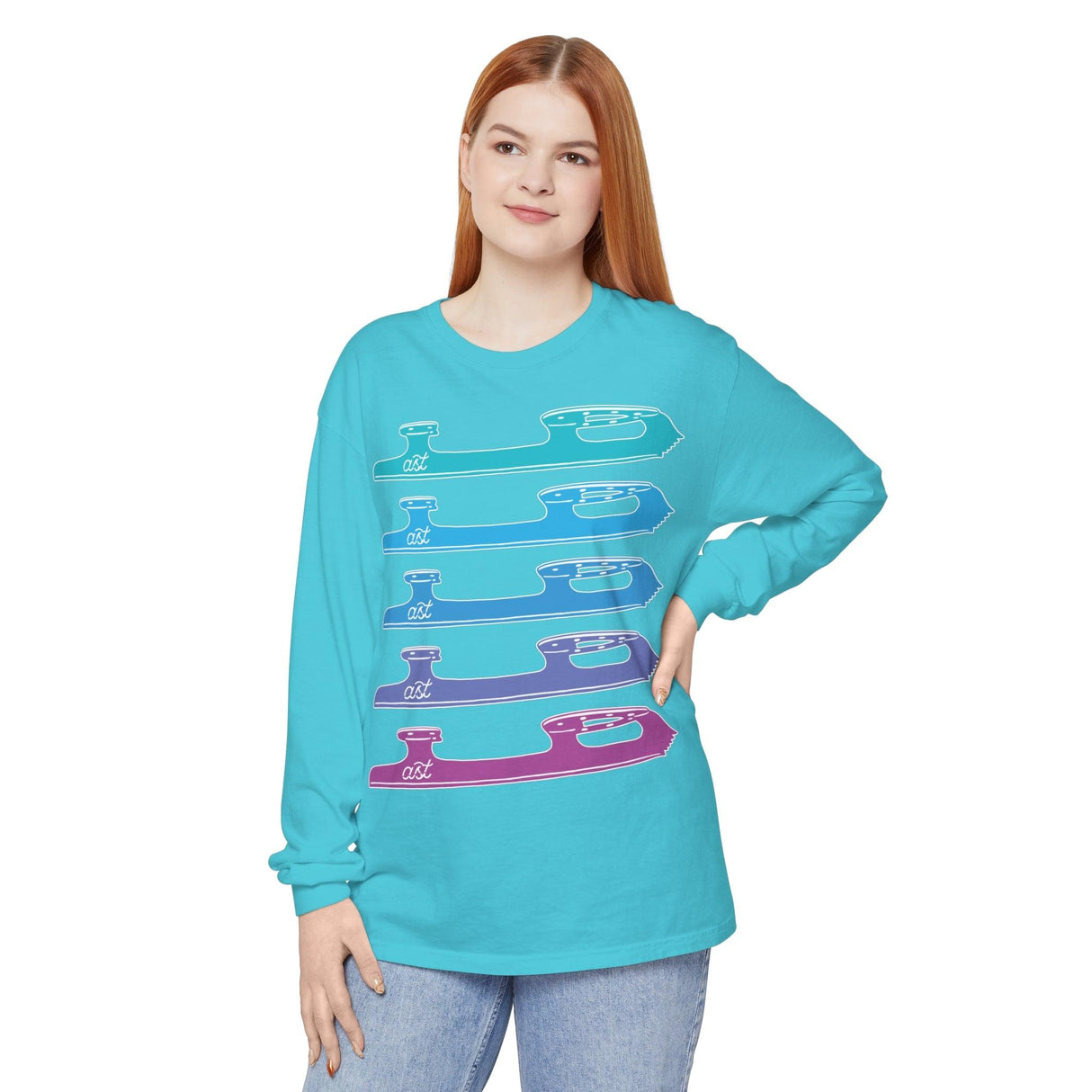 Blade Gradient Unisex Long Sleeve T-Shirt - Adults Skate Too LLC