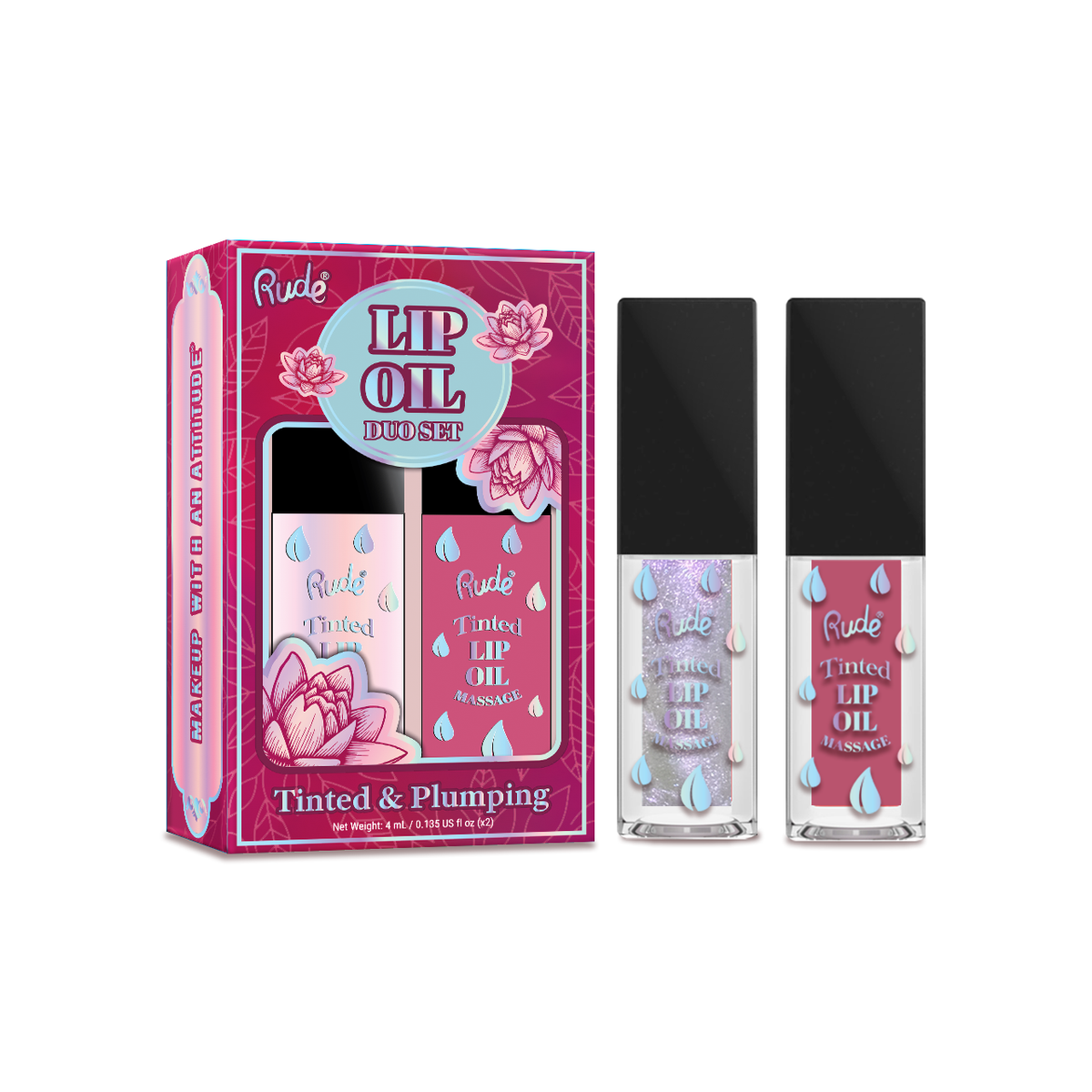 Tinted & Plumping Lip Oil Massage Duo Set