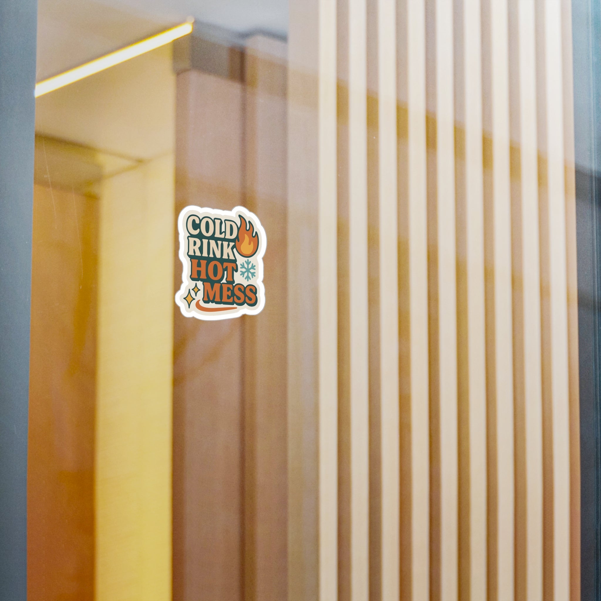 Cold Drink Hot Mess Sticker