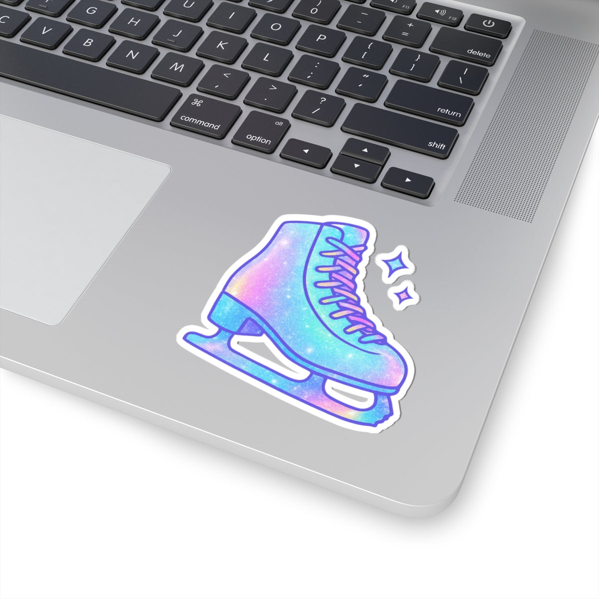 Sparkly Ice Skate – Pastel Galaxy Vinyl Sticker - Adults Skate Too LLC