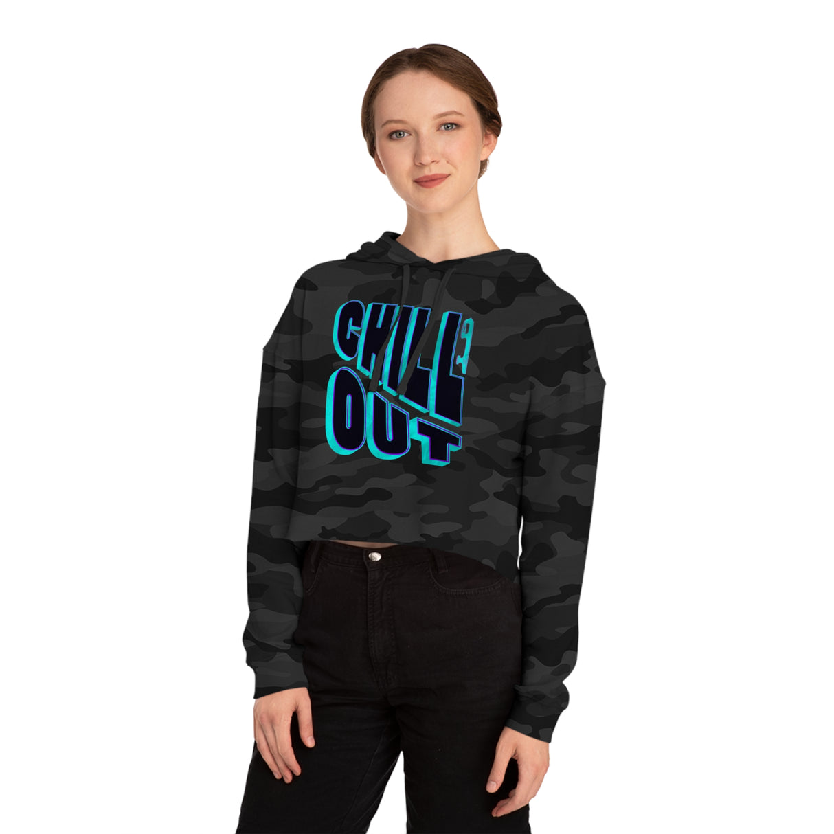 Chill Out Women’s Cropped Hooded Sweatshirt