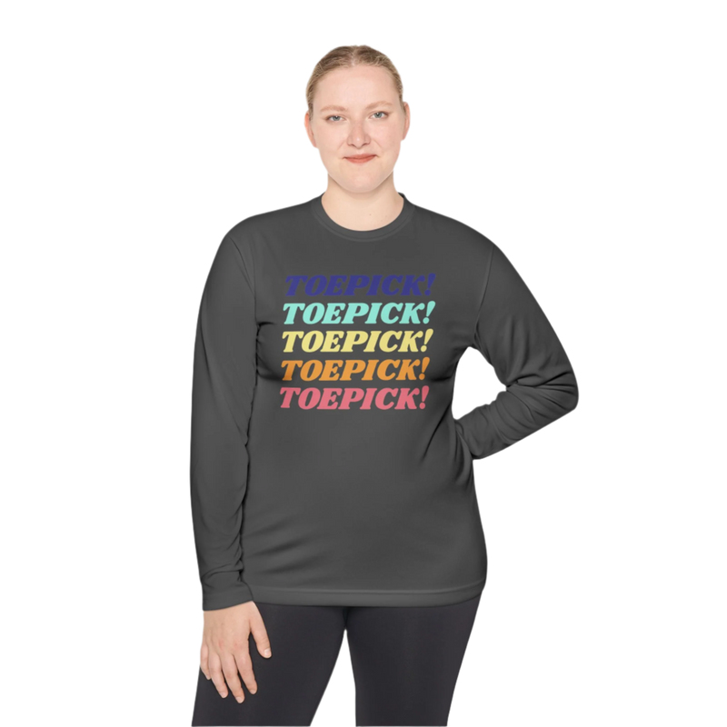 Toepick! Warm Up Long Sleeve Tee - Adults Skate Too LLC