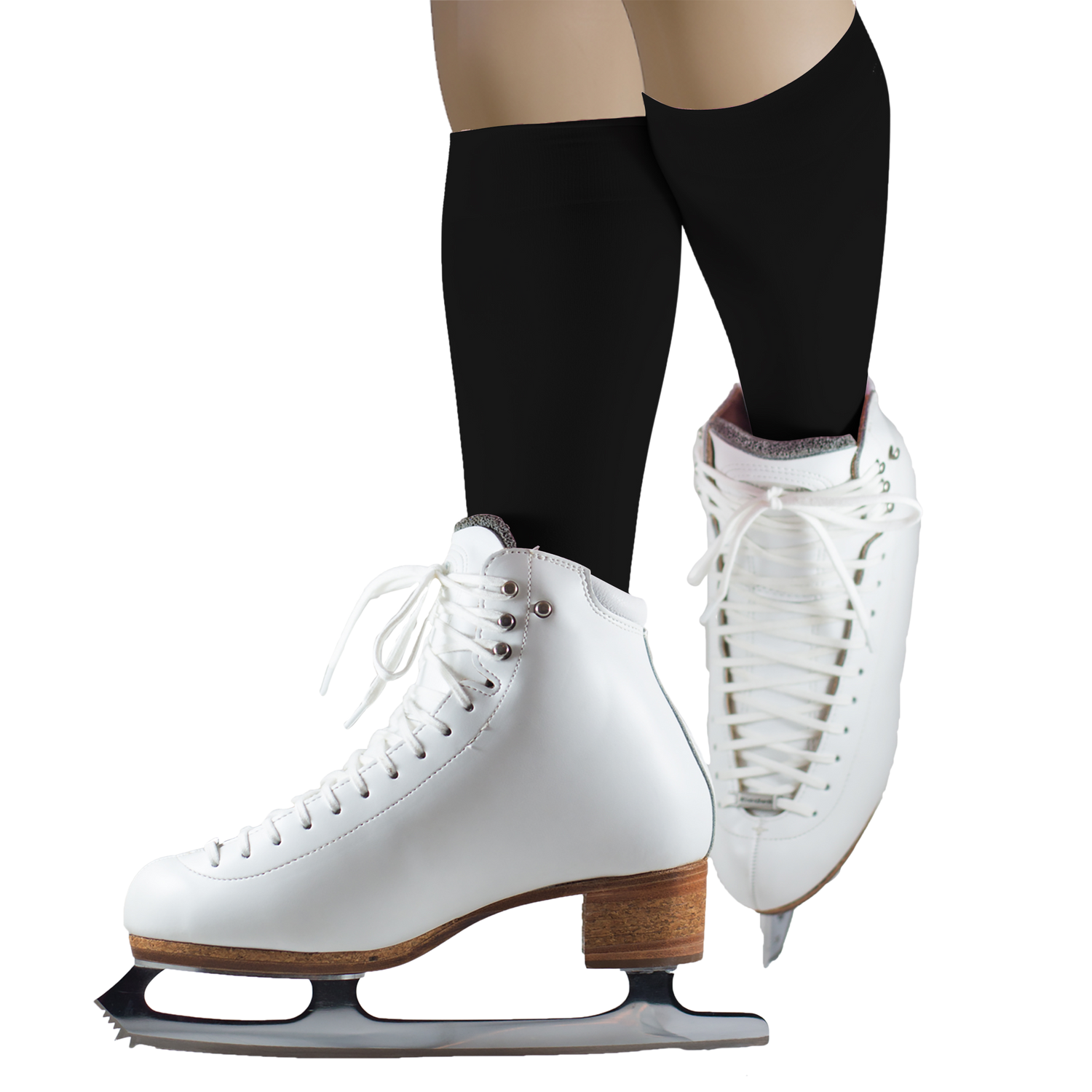 CRS Cross Figure Skate Socks (2 Pair) - Knee High Tights For Skating