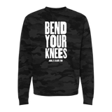 Bend Your Knees Camo Sweatshirt - Adults Skate Too LLC