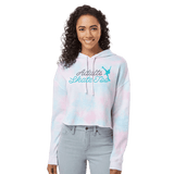 Cursive Cotton Candy Hooded Crop - Adults Skate Too LLC