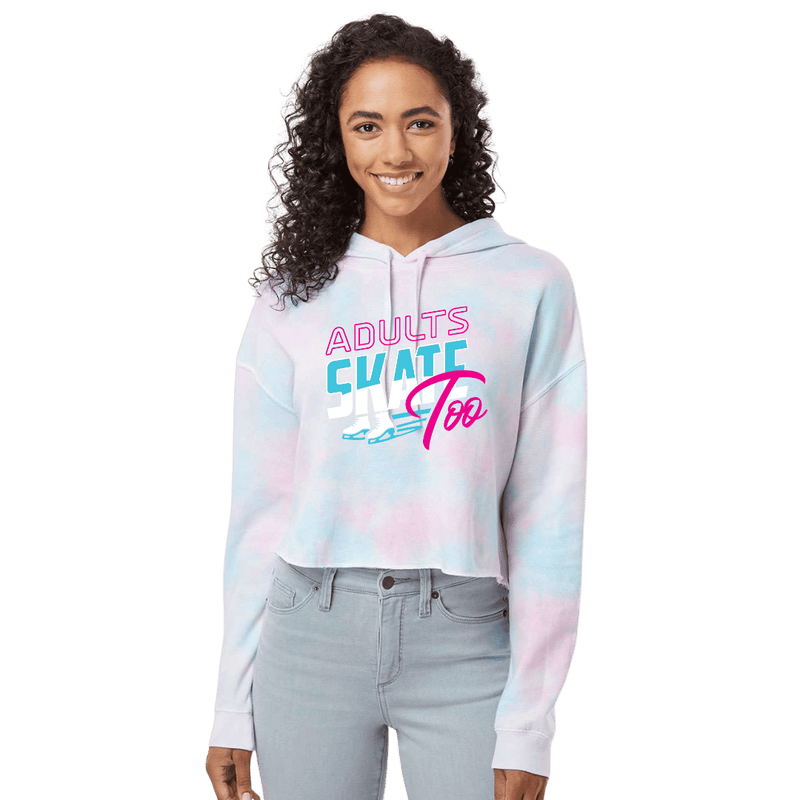 Retro Cotton Candy Hooded Crop