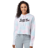 Living On The Edge Cotton Candy Hooded Crop - Adults Skate Too LLC