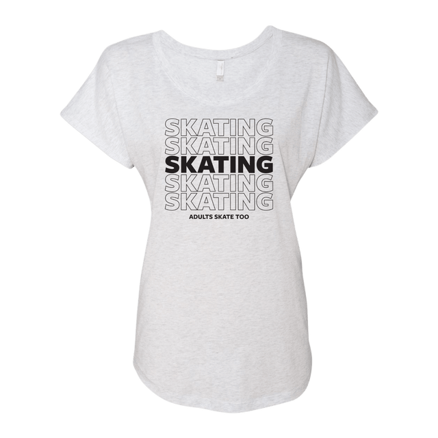 SKATING Dolman Tee - Adults Skate Too LLC