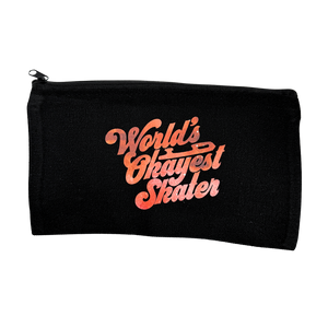 World's Okayest Skater Zip Pouch - Space Glow in the Dark - Adults Skate Too LLC