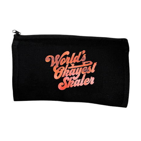 World's Okayest Skater Zip Pouch - Space Glow in the Dark - Adults Skate Too LLC