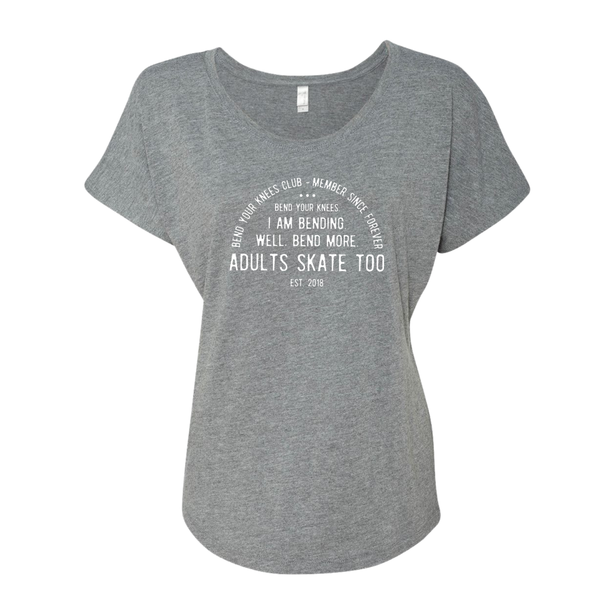 Bend Your Knees Club Dolman Tee - Adults Skate Too LLC