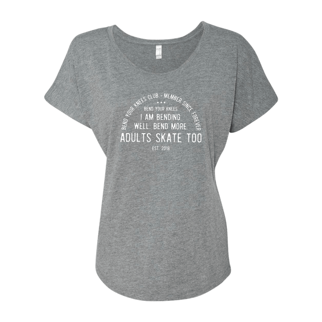 Bend Your Knees Club Dolman Tee - Adults Skate Too LLC