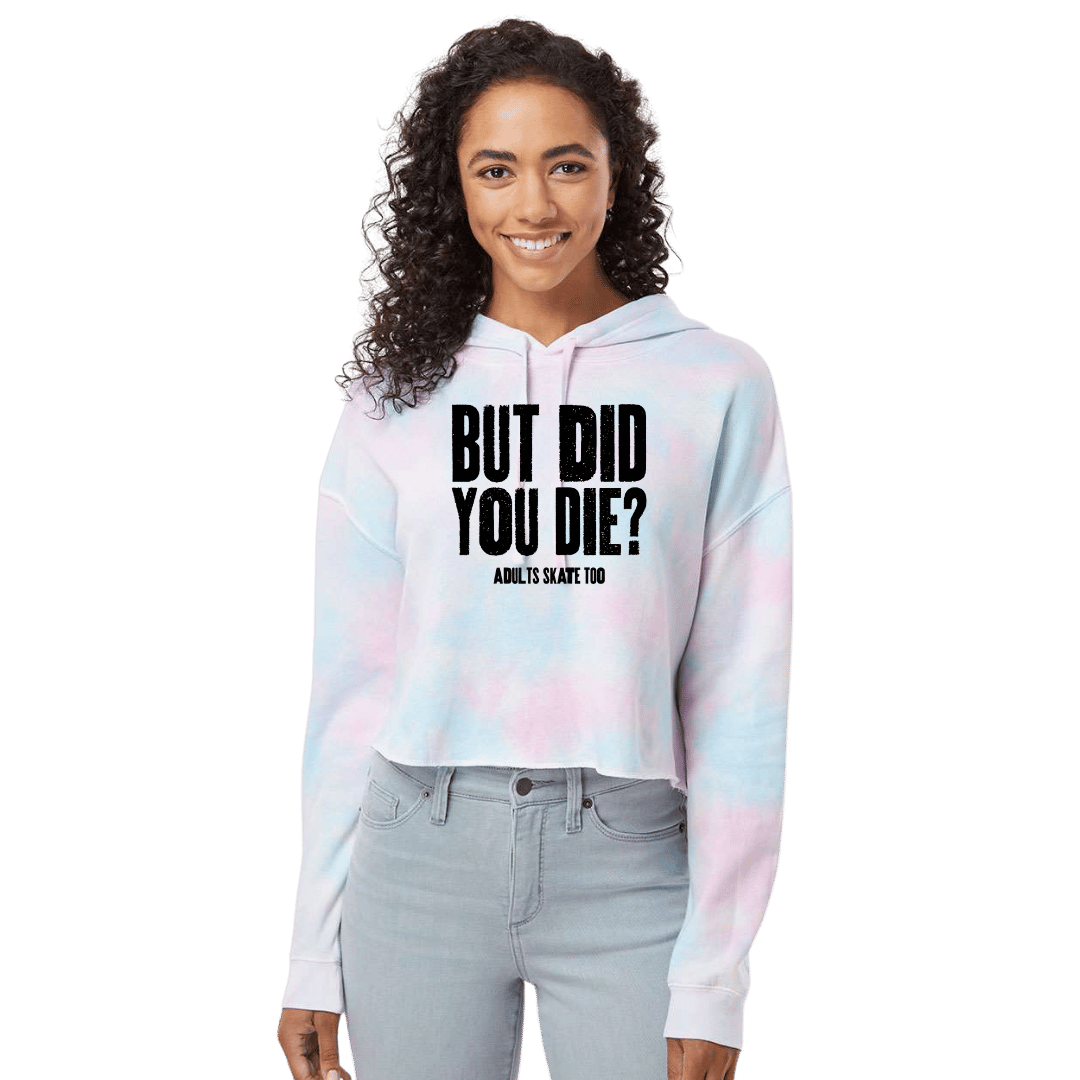 But Did You Die Cotton Candy Hooded Crop