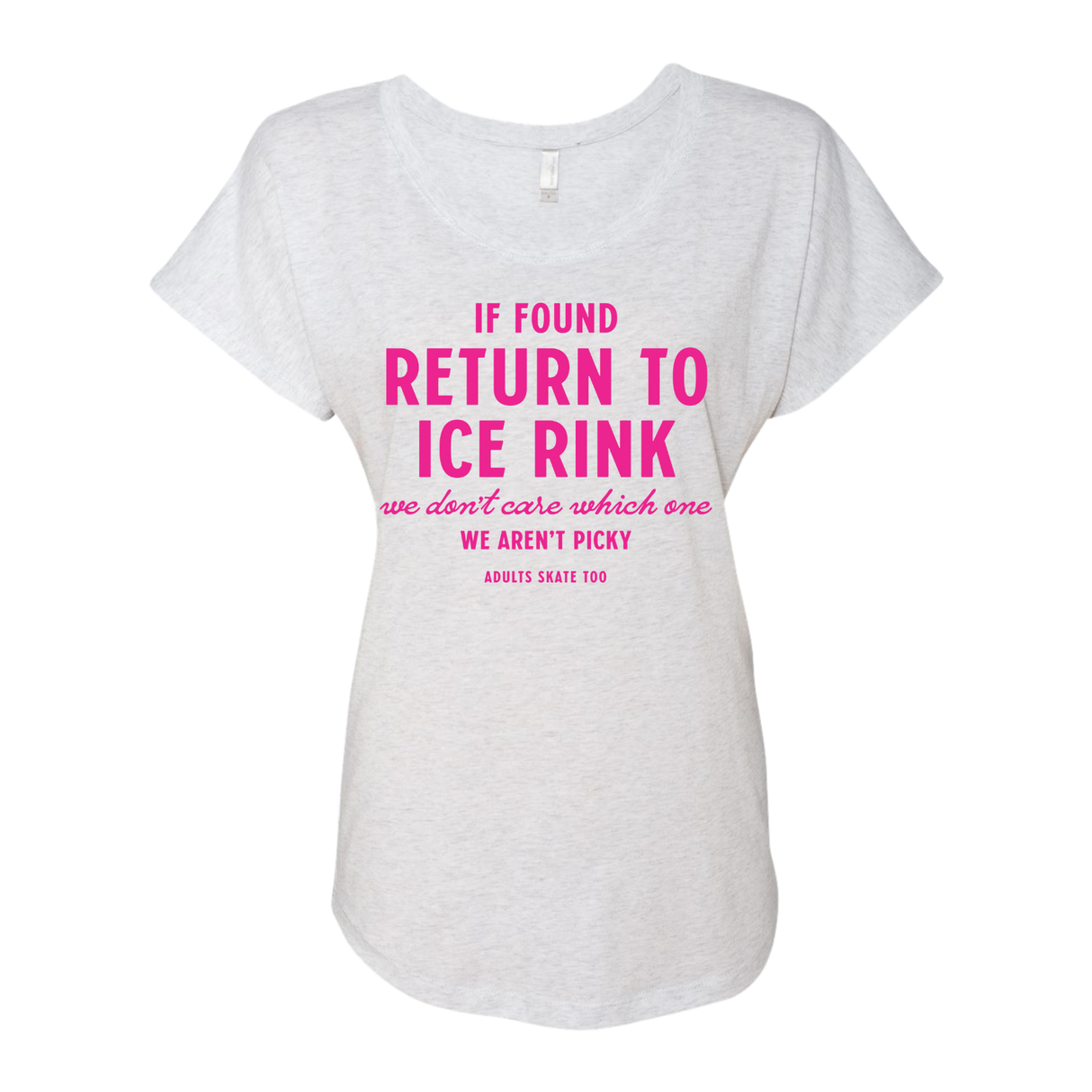 If Found Dolman Tee - Adults Skate Too LLC