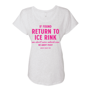 If Found Dolman Tee - Adults Skate Too LLC