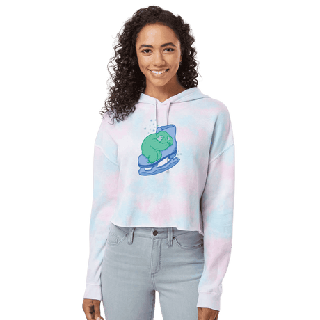 Skating Sloth Cotton Candy Hooded Crop - Adults Skate Too LLC