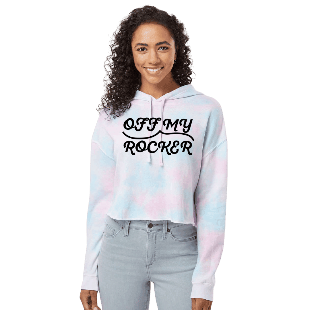 Off My Rocker Hooded Crop - Adults Skate Too LLC