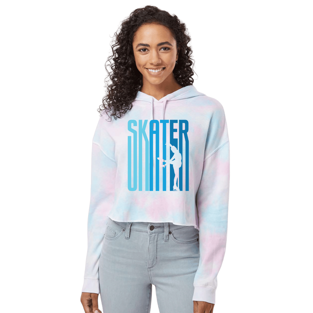 Ombré Skater Cotton Candy Hooded Crop