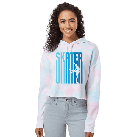 Ombré Skater Cotton Candy Hooded Crop - Adults Skate Too LLC