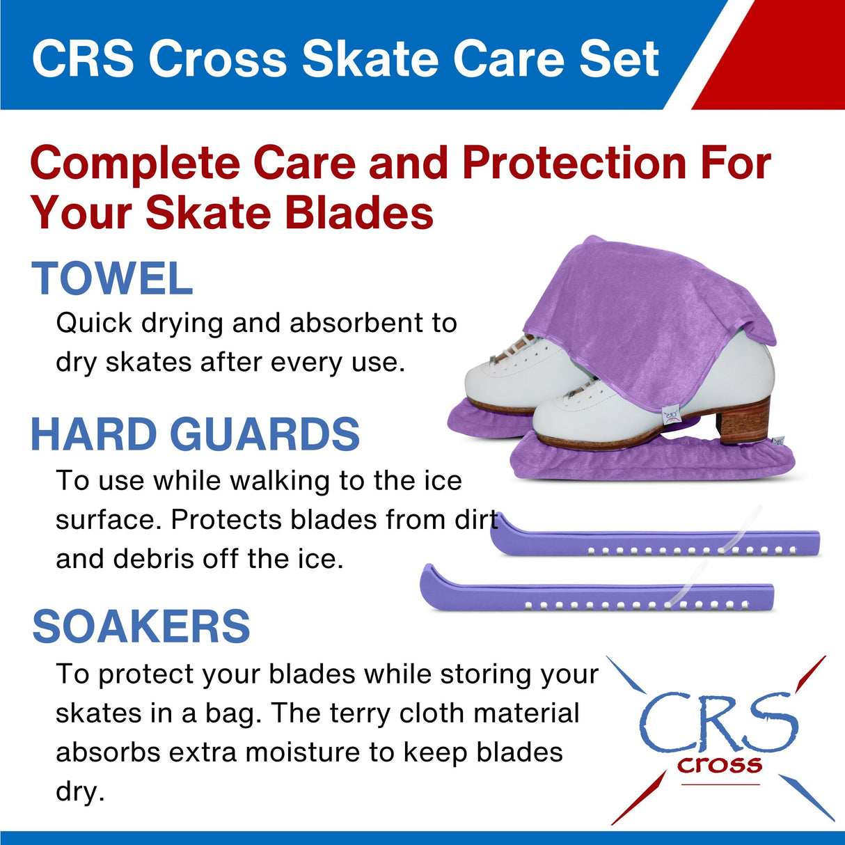 CRS Cross One-Piece Skate Guards, Soakers & Towel Gift Set