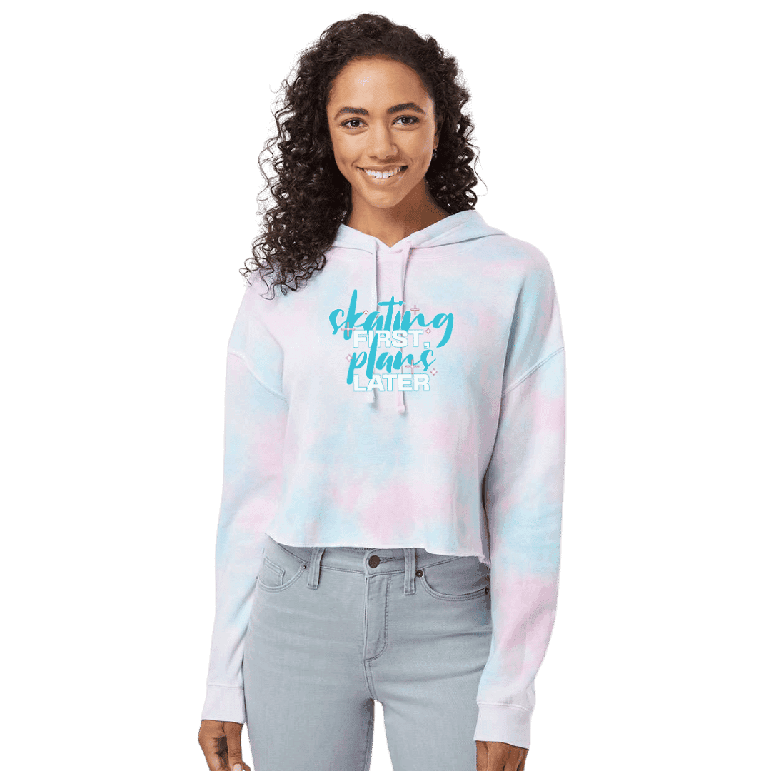 Skating First Cotton Candy Hooded Crop - Adults Skate Too LLC