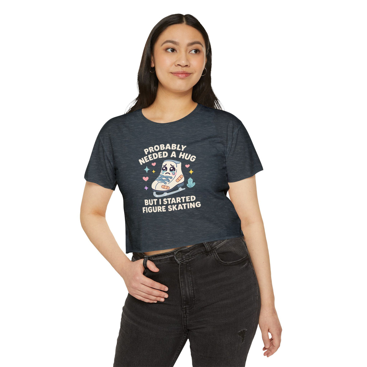 Prob Needed a Hug Women's Festival Crop Top - Adults Skate Too LLC