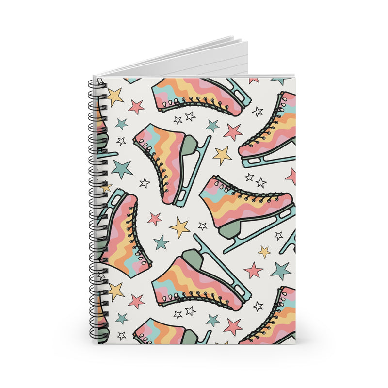 Skate The Rainbow Spiral Notebook