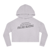 Introverted But Willing To Discuss Skating Cropped Hoodie - Adults Skate Too LLC