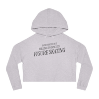 Introverted But Willing To Discuss Skating Cropped Hoodie - Adults Skate Too LLC
