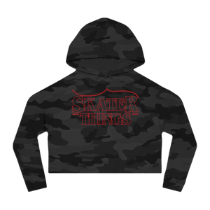 Skater Things Women’s Cropped Hooded Sweatshirt