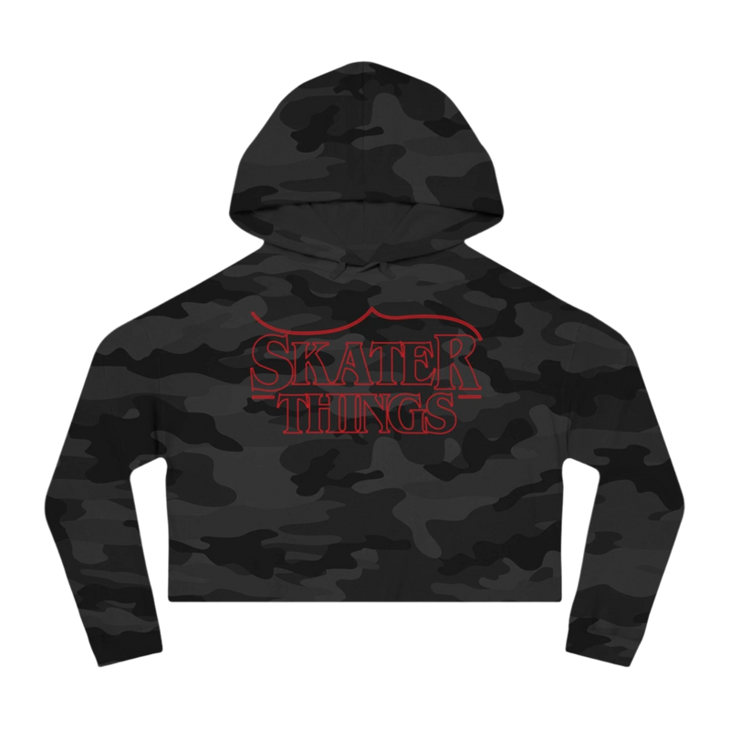 Skater Things Women’s Cropped Hooded Sweatshirt