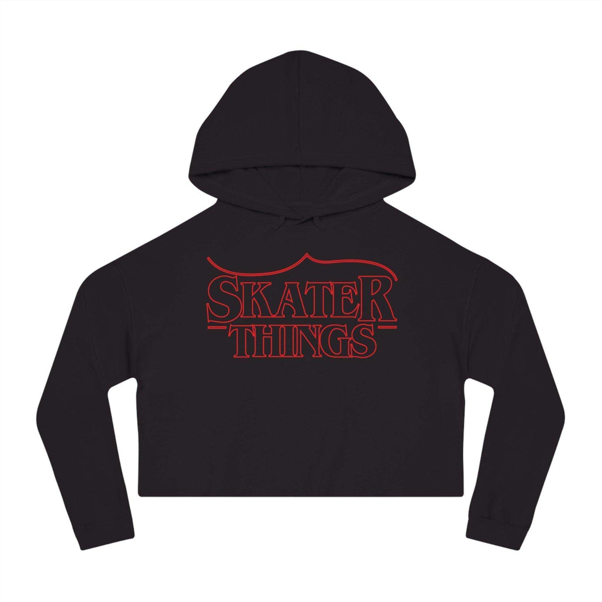 Skater Things Women’s Cropped Hooded Sweatshirt - Adults Skate Too LLC