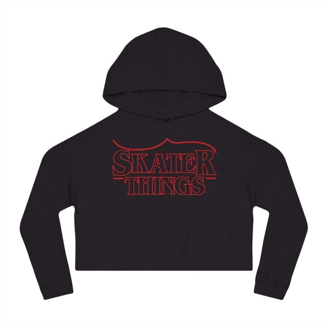 Skater Things Women’s Cropped Hooded Sweatshirt - Adults Skate Too LLC