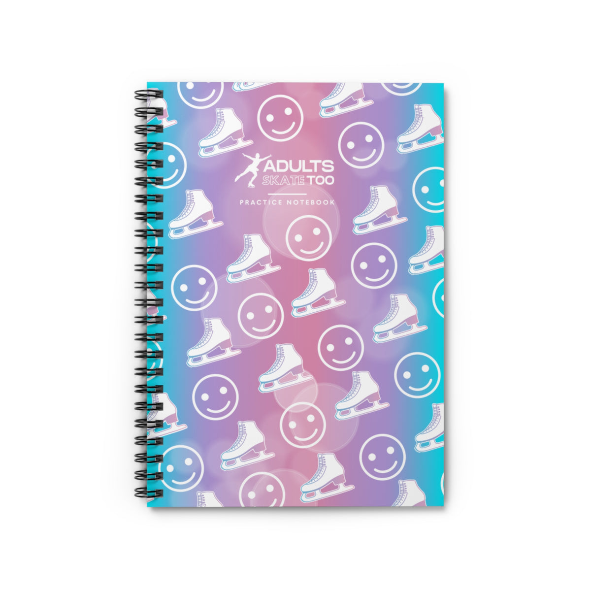 Emoji Ice Skating Spiral Notebook