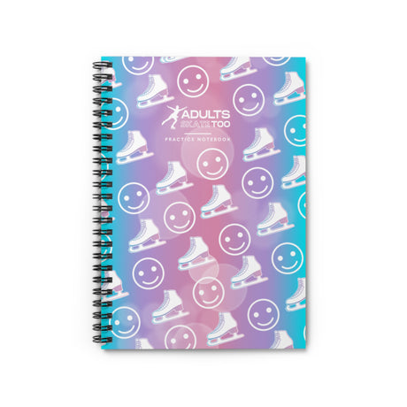 Emoji Ice Skating Spiral Notebook